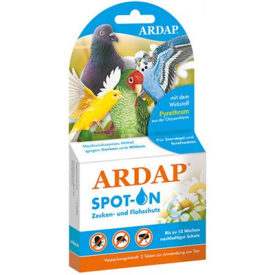 ARDAP Antiparazitní pipety pro ptáky 2 x 4ml – Hledejceny.cz