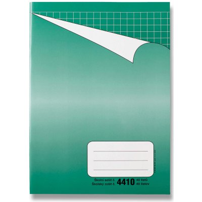 BOBO BLOK školní sešit 4410 čtverečkovaný čistý – Zboží Dáma