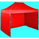 Expodum Nůžkový stan 3x2m ocelový Červená 3 boční plachty – Zboží Dáma