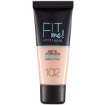 Maybelline Sjednocující make-up s matujícím efektem Fit Me! Matte & Poreless Make-Up 102 Fair Ivory 30 ml – Zboží Mobilmania