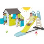 Smoby set domeček Pretty Blue a skluzavka Toboggan XL 810703-26 – Zboží Dáma