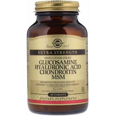 Solgar Glucosamine Hyaluronic Acid Chondroitin MSM, 60 tablet – Hledejceny.cz