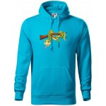 Had na větvi mikina Cape s kapucí Světlý tyrkys – Zbozi.Blesk.cz