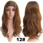 Girlshow Poloparuka 3/4 paruka s čelenkou z pletených vlasů karamelově hnědá – Zboží Dáma