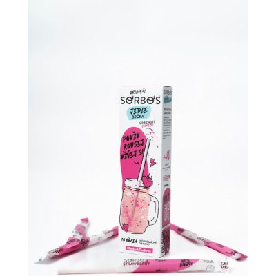 Sorbos Jedlá ovocná brčka Jahoda 16 ks – Zboží Dáma