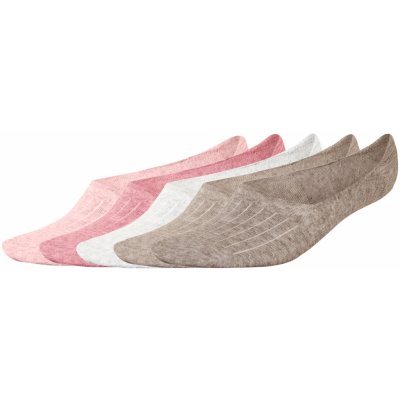 Esmara dámské nízké ponožky s BIO bavlnou 5 párů růžová/bílá/béžová – Sleviste.cz