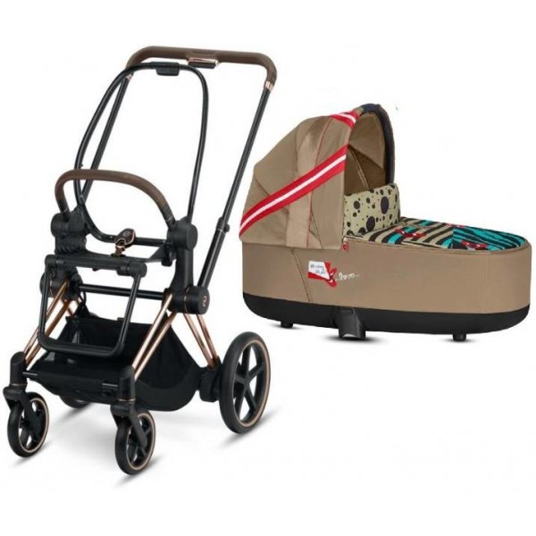 Kočárek Cybex e-Priam 3.0 Rám s Podvozkem Sedačky + Korba Karolina Kurkova One Love | multicolor 2023