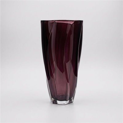 Crystal Bohemia KŘIŠŤÁLOVÁ VÁZA BOHEMIA BARLEY TWIST BURGUNDE 305 MM – Hledejceny.cz