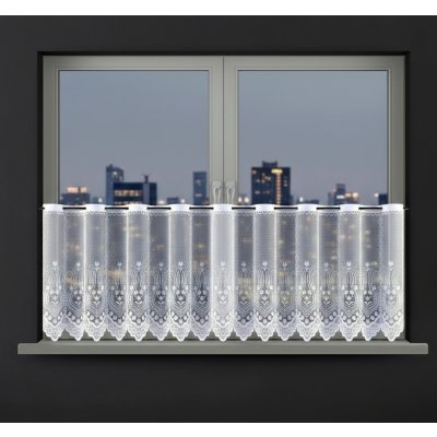 Dekorační metrážová vitrážová záclona AMINA bílá výška 45 cm MyBestHome – Zboží Dáma