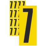 Čísla samolepicí 7 samolepící vinylová fólie 25mm písmo - aršík 16 ks – Zboží Dáma