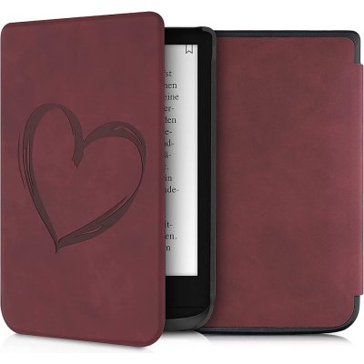 KW Mobile Brushed Heart KW5022804 pro Pocketbook 616/617/627/628/632/633 tmavě červené – Zboží Mobilmania