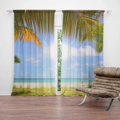 Sablio Závěs Pláž: 2ks 140x250cm – Hledejceny.cz