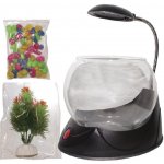 Hailea akvárium Betta magická koule černá s osvětlením 1,8 l – Hledejceny.cz