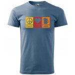 Dobrý Triko pánské tričko Peace Love beer Denim – Hledejceny.cz