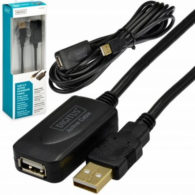 Digitus DA-70130-4 USB prodlužovací, 5m, černý