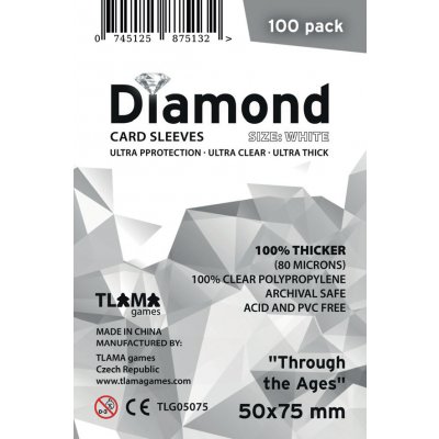Tlama games Obaly na karty Diamond White: "Through the Ages" (50x75 mm) – Zboží Živě
