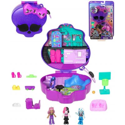 Mattel Polly Pocket Monster High Hrací set se třemi panenkami s doplňky – Zboží Dáma