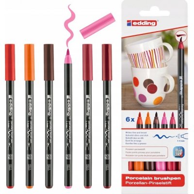 POPISOVAČ EDDING PORZELLAN 4200 ČERVENÉ ODSTÍNY 6 KS – Zboží Dáma
