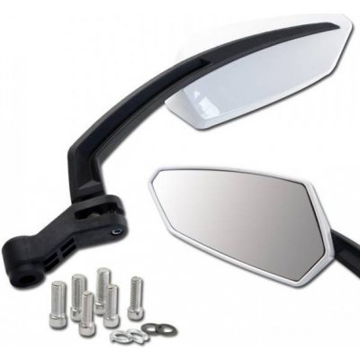 Sklopná bílá univerzální zrcátka Agility na motorku | Zboží Auto