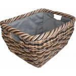 Košíkárna Koš na dřevo ratanový 66 x 48 cm – Zboží Dáma