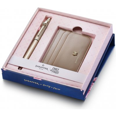 Sheaffer 100 Champagne G2937751-2 Emily in Paris GT sada kuličkové pero + pouzdro na karty – Zboží Živě