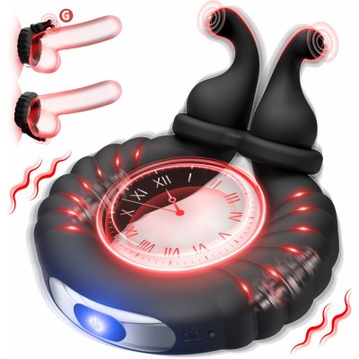 SuperLove Dual Motor Tickling Vibrating Ring Black – Zboží Mobilmania