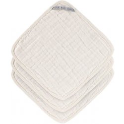 Lässig babies Muslin Washcloth Set milky 3 ks