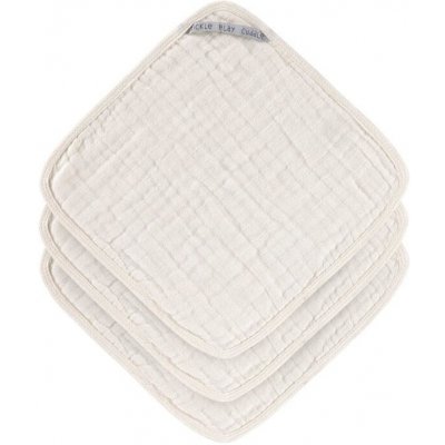 Lässig babies Muslin Washcloth Set milky 3 ks