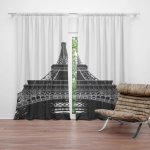 Závěsy Eiffel Tower 4: 2 ks - 140x250 cm - Sablio – Hledejceny.cz