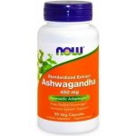 NOW Foods Ashwagandha Vitánie snodárná extrakt 450 mg 90 rostlinných kapslí – Hledejceny.cz