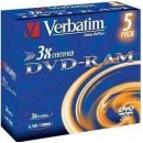 Verbatim DVD-RAM 4,7GB 3x jewel box, 5ks (43450)