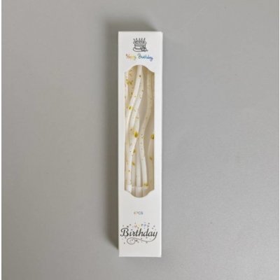 Dortisimo Svíčky spirálové bílé se zlatým zdobením – Hledejceny.cz