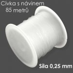Čirý nylonový vlasec, nepružný, 0,25mm (85m) – Sleviste.cz