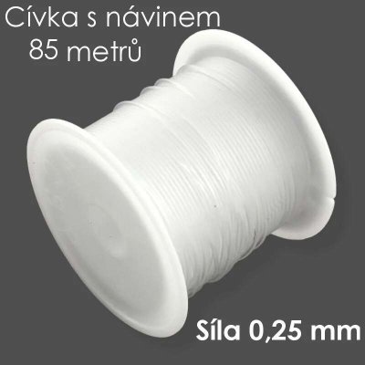 Čirý nylonový vlasec, nepružný, 0,25mm (85m) – Sleviste.cz