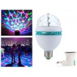 Grugen Rotační LED disco RGB žárovka s adaptérem – Hledejceny.cz