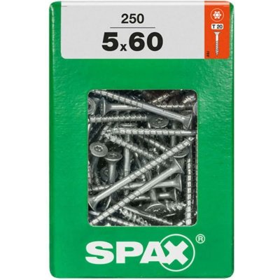 Spax Wirox Univerzální vrut T-Star plus, ø 5 × 60 mm, TX25, zápustná hlava, 250 ks 4191010500606 – Hledejceny.cz