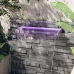 Přelivový vodopád s RGB LED osvětlením akryl 108 cm – HobbyKompas.cz