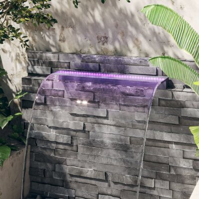 Přelivový vodopád s RGB LED osvětlením akryl 108 cm – HobbyKompas.cz