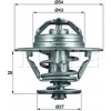 Chladič MAHLE ORIGINAL Termostat, chladivo TX 93 83D