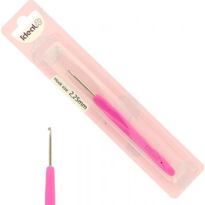 Háček s pogumovanou ručkou 2,25mm růžový – Sleviste.cz