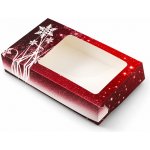 Cake Star Vánoční krabice na cukroví červená s vločkami (25 x 15 x 5 cm) – Hledejceny.cz