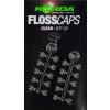 Rybářská zarážka Korda zarážky na nástrahu Floss Caps Clear