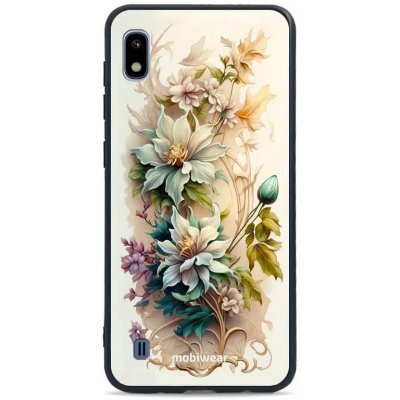 Pouzdro Mobiwear Glossy Samsung Galaxy A10 - G014G Krémové květy