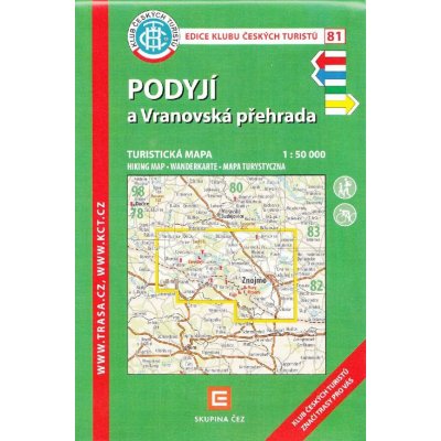 KČT 81 Podyjí, Vranovská přehrada 1:50 000/ 9. vydání 2023 – Hledejceny.cz