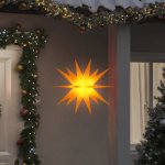 Petrashop Svítící vánoční hvězda s LED skládací žlutá 57 cm – Hledejceny.cz