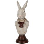Dekorace busta králičí žena v šedém obleku Rabbi bust 13*12*39 cm – Hledejceny.cz