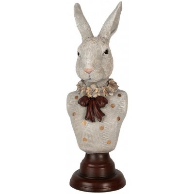 Dekorace busta králičí žena v šedém obleku Rabbi bust 13*12*39 cm – Hledejceny.cz
