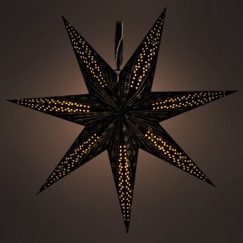 RXL Retlux 342 hvězda černá 10 LED WW