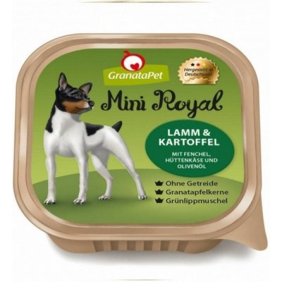 GranataPet Mini Royal Jehněčí & brambory s fenyklem tvarohem a olivovým olejem 150 g