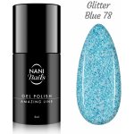 NANI Gel lak Amazing line Glitter Blue 5 ml – Zboží Dáma